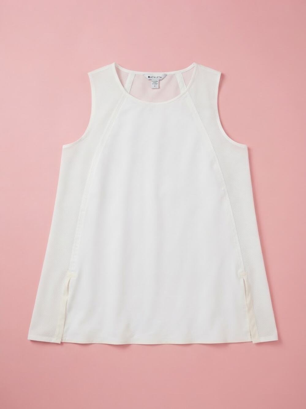 Athleta Zephyr Refined Tank Top White Sleeveless Activewear Size S Clean Girl
